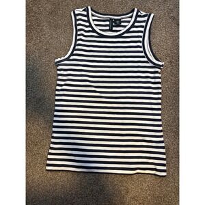 Cynthia Rowley Striped Tank Top Navy White Sleeveless Women's Size Medium